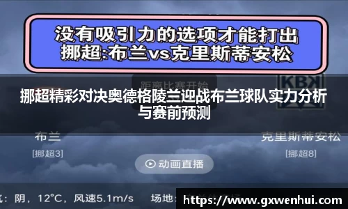 挪超精彩对决奥德格陵兰迎战布兰球队实力分析与赛前预测